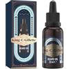 King C. Gillette King C Gillette Olio Barba Uomo con Oli di Argan, Avocado, Semi di Macadamia e Mandorle Olio da Barba Uomo per Idratare e Ammorbidire, Beard Oil, 30ml