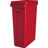 RUBBERMAID Slim Jim® cestino per rifiuti con canali di ventilazione 87 litri, colore: rosso