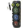INOVALLEY Altoparlante karaoke illuminato - INOVALLEY - KA129-XXL - Bluetooth V5.0 - 90 cm - 1000 W - 3 altoparlanti da 8" - Microfono senza fili incluso