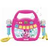 Lexibook Altoparlante Bluetooth per karaoke Minnie Mouse LEXIBOOK, effetti luminosi, 2 microfoni, batteria ricaricabile, effetti vocali