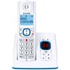 Alcatel Telefono cordless ALCATEL F530 Voice, Segreteria telefonica 14 min, Blocco chiamate, Vivavoce, 2 memorie dirette, Bianco/Blu