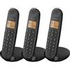 Logicom Telefono fisso cordless LOGICOM DECT ILOA 350 TRIO, nero, senza segreteria telefonica, tecnologia DECT
