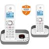 Alcatel Telefono fisso cordless ALCATEL F860 voice duo grey, blocco chiamate, segreteria telefonica da 14 minuti, 100 voci nella rubrica telefonica