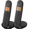 Logicom Telefono fisso cordless LOGICOM DECT ILOA 255T DUO, nero, con segreteria telefonica, autonomia batteria 7 ore, 2 ricevitori, espandibile fino a 5 ricevitori