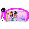 Lexibook Altoparlante Bluetooth, wireless, luminoso, con microfono, Barbie, Bluetooth 5.0, Micro SD, USB, Aux-IN, batteria da 1200 mAh