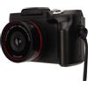 Merkloos fotocamera digitale HD 1080P, zoom 16x, micro SLR con display HD da 24 pollici - selfie vlogging - fotocamera portatile da 16 MP anti-shake per i viaggi