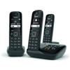 Gigaset Telefono fisso GIGASET AS690 A Trio, segreteria telefonica 20 minuti, vivavoce, blocco chiamate, nero