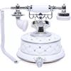 StarTech Telefono retrò - Telefono fisso con disco combinatore - Rete fissa - Stile europeo - Per casa e ufficio - Resina sintetica - 21×21×23 cm - Bianco