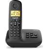 Gigaset Telefono fisso GIGASET Basic 100A, segreteria telefonica, vivavoce, display retroilluminato, rubrica con 50 contatti, blocco chiamate, nero
