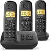Gigaset Telefono fisso GIGASET Basic 100A Trio, segreteria telefonica, vivavoce, display retroilluminato, rubrica con 50 contatti, nero