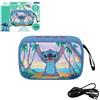 Lexibook Altoparlante Bluetooth portatile Stitch, finitura in tessuto, porta USB, scheda SD/TF da 64 GB, ingresso ausiliario, ricaricabile, 4 ore di autonomia
