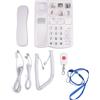 Gistuch Telefono con tasti grandi per anziani, 9 tasti illustrati, suoneria extra forte, telefono fisso con filo, anziani ipovedenti