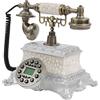 StarTech Telefono vintage retrò - Telefono fisso - Composizione a tasti - Design classico - Decorazione per la casa e l'ufficio - Bianco