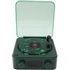 Mormark Altoparlante retrò con proiettore di onde, jukebox a batteria con modalità di illuminazione a LED, altoparlante Bluetooth - VIVAPLAY Verde