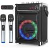 OEM Altoparlante Bluetooth portatile - Altoparlante per karaoke - Altoparlante portatile con 2 microfoni wireless - Altoparlante portatile per feste - Jukebox compatibile con scheda TF/USB, AUX, FM e registrazione, ideale per le feste - Telecomando e …