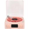 OEM Altoparlante Bluetooth portatile con lampada da comodino e orologio - lettore CD stereo portatile per camera da letto, ufficio, feste (rosa)