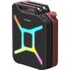 OEM Altoparlante portatile da festa, suono a 360°, luci RGB dinamiche, nero con rosso