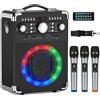 OEM Altoparlante portatile per karaoke, microfoni wireless, suono avvolgente, 3mic