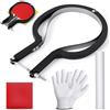 Lanties Kit di 4 taglierine in gomma da ping pong, coltello ad arco regolabile per pagaie, strumento di precisione per tagliare in gomma con rullo e guanti