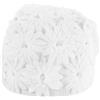 TOKIDNY Cuffia da Nuoto Donna con Petali di Fiori 3d Bianco, Alta Elasticità, per Vacanze Estive e Protezione Chioma Mare