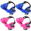 FOYTOKI Scarpe con Ruote Luminose Regolabili in Pvc per e Adulti, Facili da Usare e Perfette per Festa, 2 Paia Colorate una Guida Scorrevole