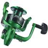 Lastdaytime Mulinello da pesca a bobina fissa in metallo per serie MX da 1000 a 7000 con ingranaggi in ottone e cuscinetti in acciaio inossidabile per mare surf colata uso d'acqua dolce colore verde Design