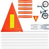 CAZSTYK 13 bandiere riflettenti per bicicletta con modulari ad altezza espandibile, attrezzatura per bici per bambini