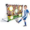 LOMUG Set di porte da calcio per bambini con parete, portatile e stabile, piccola porta da calcio per giardino, parco, spiaggia, porta da calcio per bambini all'aperto e al chiuso, porta da calcio per