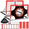 BaseGoal 3 in 1 Porta da Calcio per Giardino [120x90x90cm]