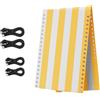 Generic Tessuto di Ricambio per Lettini Prendisole, Sedie Pieghevoli E Sdraio da Esterno; Rivestimento in Rete per La Seduta con Kit di Fissaggio; Antiscivolo, Giallo 160cmx52cm
