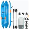 AQUASTIC Cortez - Kayak gonfiabile per 3 persone, 475 cm, con fondo Drop-Stitch, pagaie, sedili e pompa