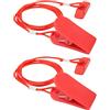 Gucagle Chiave di sicurezza per tapis roulant Dispositivo di protezione automatica magnetica durevole universale per macchina da corsa per palestra di casa Plastica ABS Rossa 15x40mm 2 PZ