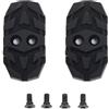 CYRENT Adattatore per scarpe da ciclismo per mountain bike compatibile con Trek e per Sidi si converte in pedale piatto per Surface Pa plastica leggera copertura nera con viti di montaggio