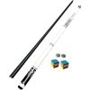 MUXZSIZ Stecca da Biliardo Portatile da 145 cm per Eventi Sportivi da Viaggio con Stecca da Biliardo Leggera con Punta da 9,5 mm, Forniture ergonomiche per