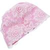 BCOATH Cuffia da Nuoto in Pu Pizzo per Donna, Leggera e Protettiva, per Festa Estiva e Piscina, Cappello da Bagno Rosa Elegante