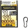 PRO Filstar Set di 10 Speed Link Taglia L Resistenza 10kg - Firelle da Pesca - Moschettoni da Pesca - Anello da Pesca per Piombo e Pasturatore - Accessori Pesca - Carpfishing - Metodo Feeder Kit