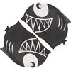Zerodeko Cuffia da Nuoto Unisex Festa Estiva in Silicone Nero Motivo Cartone Animato Pesce, 2 Pezzi per Proteggere i Chioma Durante Nuoto