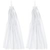 PATIKIL Streamer per Bici, Colorati Nappe per Manubrio Scooter, Impugnature, Nastri, Accessori, Decorazioni per Ragazze, Manici per Tricicli, Bianco