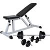 Mokuyary 32753462 - Panca da allenamento con bilanciere da 60,5 kg, per esercizi da ginnastica a casa, ufficio