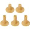 YELARXI Tee da golf in gomma, simulatore di golf ad altezza regolabile per tappetini, 2 pezzi da 3,8 cm a forma di croce e 3 tee cavi da 6,9 cm e gialli, adatti per (tappetini da golf, driving range