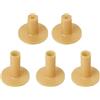 YELARXI Tee da golf in gomma, simulatore di golf ad altezza regolabile per tappetini, 2 pezzi da 3,8 cm a forma di croce e 3 tee cavi da 5,3 cm e gialli, adatti per tappetini da golf, driving range