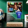 CHMMY Souvenir personalizzati della Coppa del Mondo 2026 con foto, nome, maglietta da calcio personalizzata, luce notturna personalizzata con stella del calcio, decorazione acrilica per fan della squadra