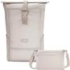 LARKSON Zaino Pieghevole Leggero Nero - Arne - Zaino Ripiegabile per Escursioni, Viaggi, Spiaggia - Rolltop Ultraleggero - 15 litri - Pieghevole in Piccola Borsa a Tracolla