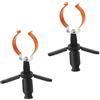 CAZSTYK Pesca pieghevole con rivestimento in gomma e treppiede stabile per pescatori invernali Supporto ergonomico regolabile per pesca sul ghiaccio con manico antiscivolo e base resistente per l'uso