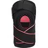 TOPINCN Ginocchiera con Stabilizzatori Laterali Supporto Sportivo Traspirante per Basket Corsa Misura Regolabile Nero Rosa 1pz (nero+rosa)