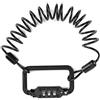Gucagle Lucchetto per casco bici Cavo telescopico Antifurto Password a 3 cifre Lucchetto portatile leggero e sicuro per moto Scooter Zaino per bicicletta Valigia Nero 6,5x4x1 cm