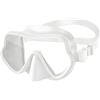 boxoon Maschera subacquea per adulti, maschera bianca senza cornice, silicone liquido, vetro temperato, fibbie a regolazione rapida, ampia vista