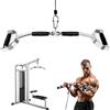 Yes4All Larga Grip LAT Pull Down Bar Attacchi con impugnatura D Grip/Curl LAT pulldown Attacco per attrezzature da palestra, Barra a pressione 68,6 cm Attacco cavo Manopole in gomma e gancio girevole