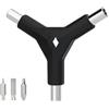 CAZSTYK Strumento di manutenzione per biciclette multiuso Chiave a bussola ergonomica a forma di Y 3 punte intercambiabili per bici Chiave esagonale a forma di Y