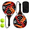 Generisch Racchetta da tennis da paddle, racchetta da tennis junior da 47 cm, set di pagaie in ABS con borsa per palline, impugnatura antiurto e antiscivolo, per allenamento per bambini e ragazzi, attrezzature